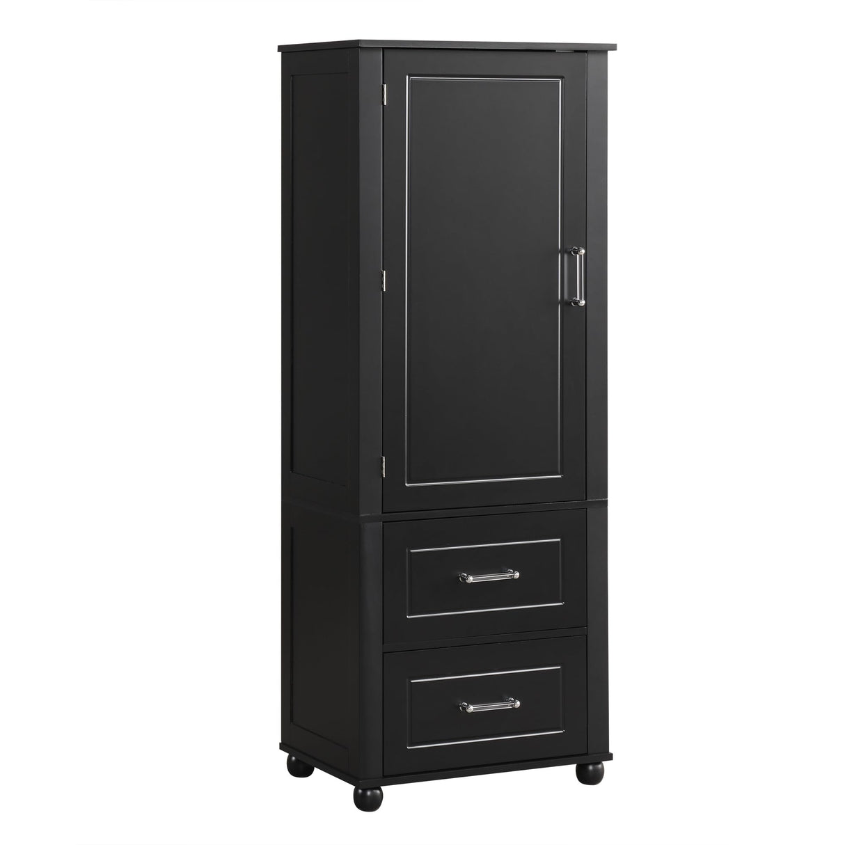 Tall Bathroom Storage Cabinet with Door and Shelves