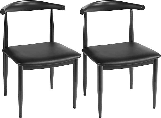 Dining Chairs, Mid Century Dining Chairs Armless with Backrest Modern Kitchen Chairs