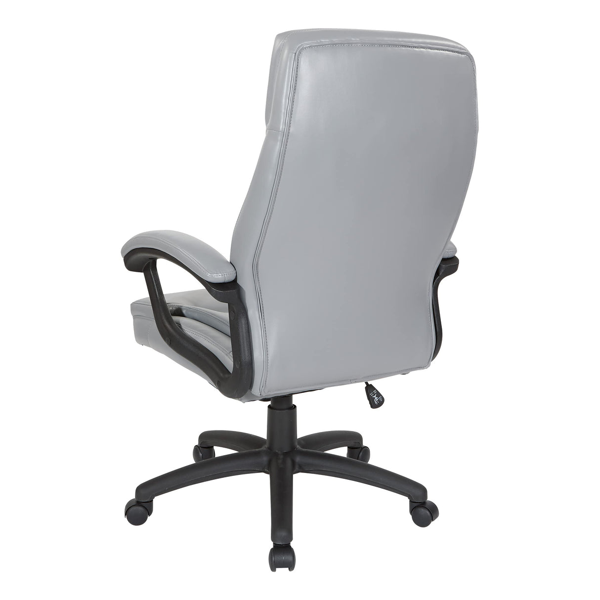 Executive High Back Bonded Leather Office Chair with Thick Padded Seat, Locking Tilt Control, and Nylon Loop Arms, Charcoal