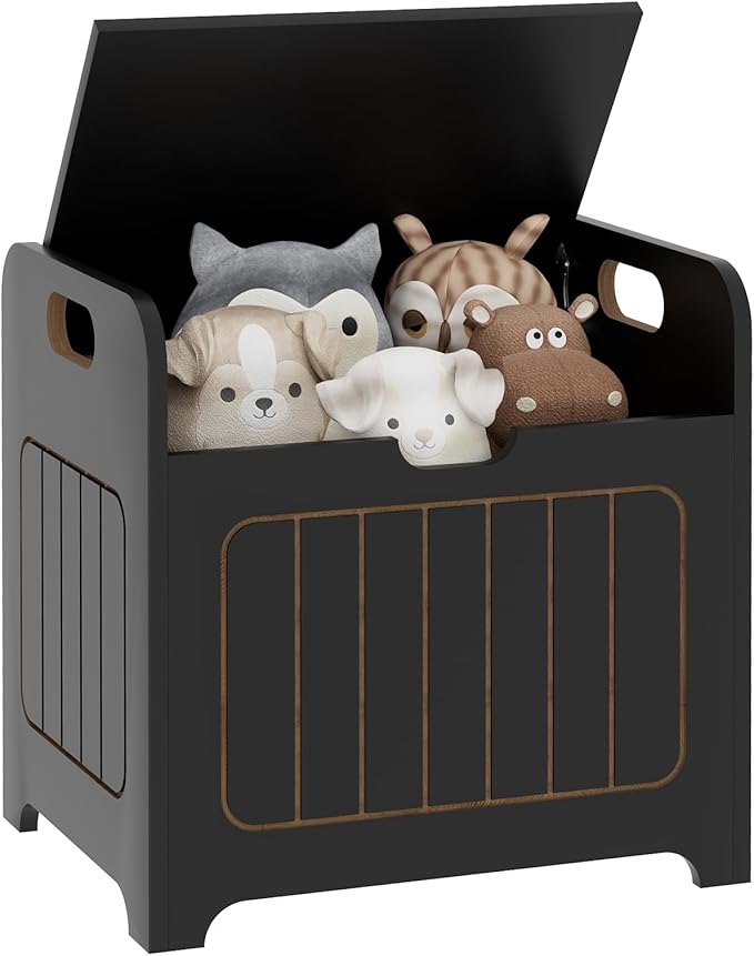 ENCE Storage Box Small Cube Toy Storage Organizer White,White Wooden Entryway Storage Bin For Home Books Clothes Toy