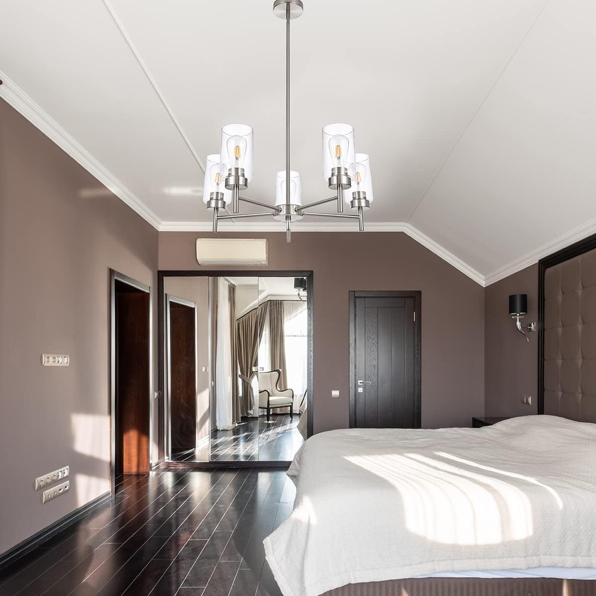 Light Farmhouse Chandelier for Dining Room Kitchen Island, Modern