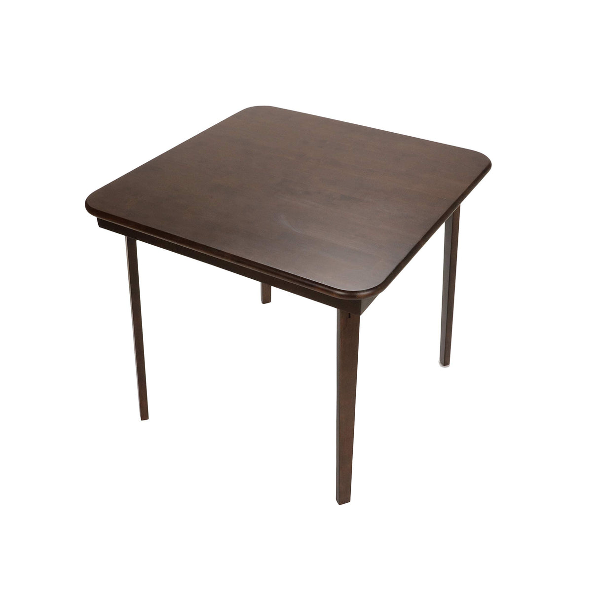Stakmore Straight Edge Solid Wood Folding Card Table, Folds to Deep 3.38 Inches for Easy Storage,