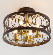 Sylvain 15.5" Metal Bohemian, Cottage, Farmhouse, Rustic, Transitional LED,Chandeliers