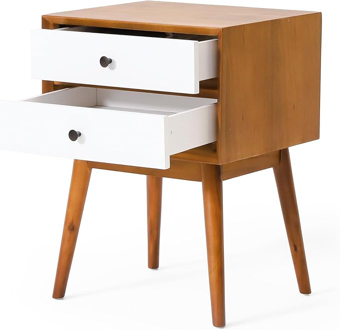 Nightstand with 2 Drawers, Bedside Tables