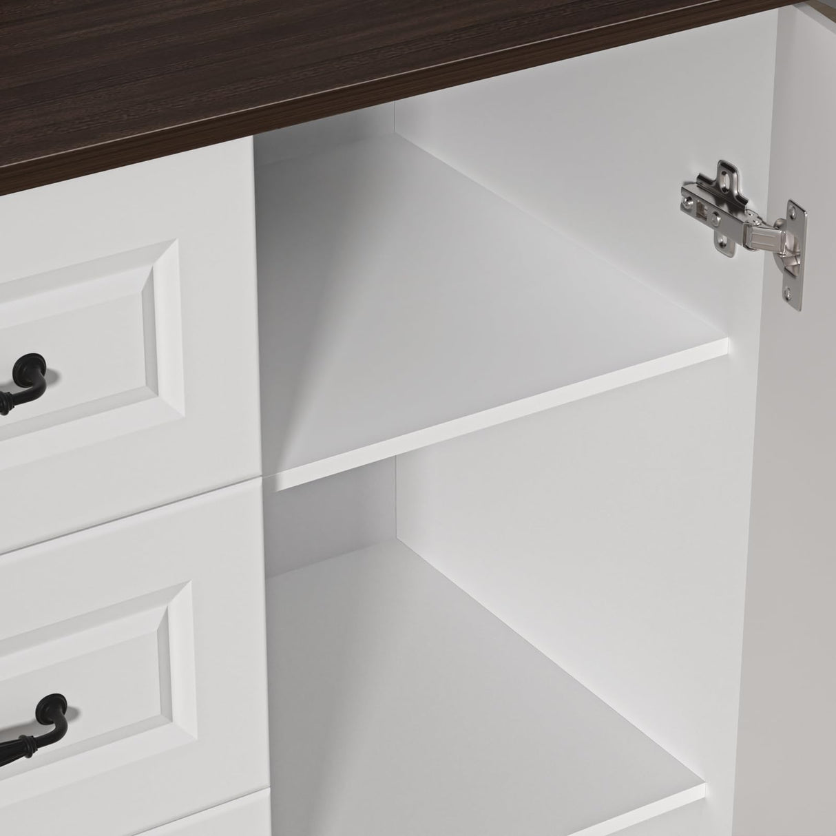 Cabinet, Kitchen Buffet Storage Cabinet, 47" Large Sideboard Buffet Storage Cabinet