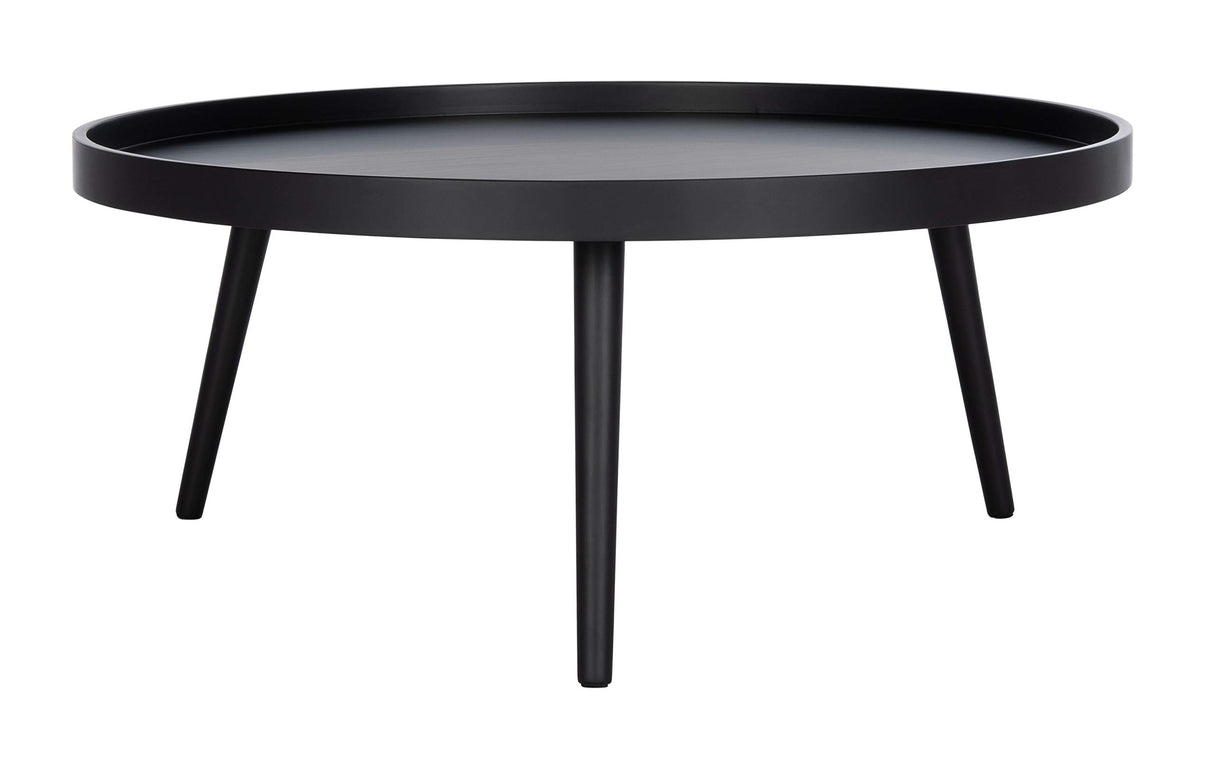 Home Fritz Black Tray Top Round Coffee Table