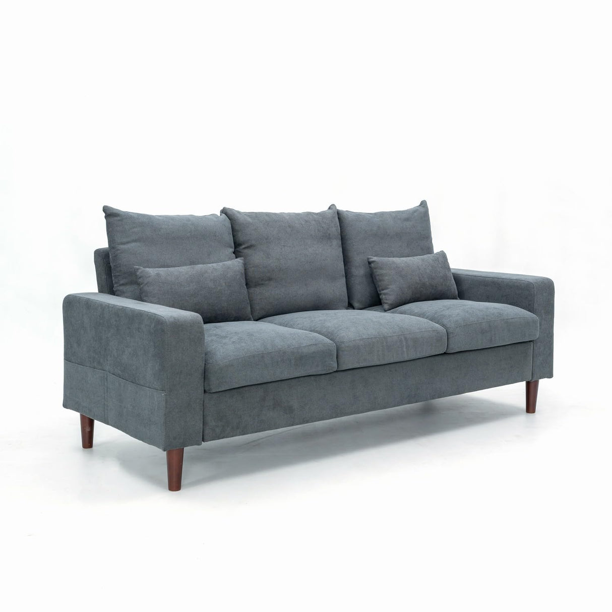 Modern Couch Sofa 3-Seater Upholstered Fabric Sofa for Small Living Room, Dorm