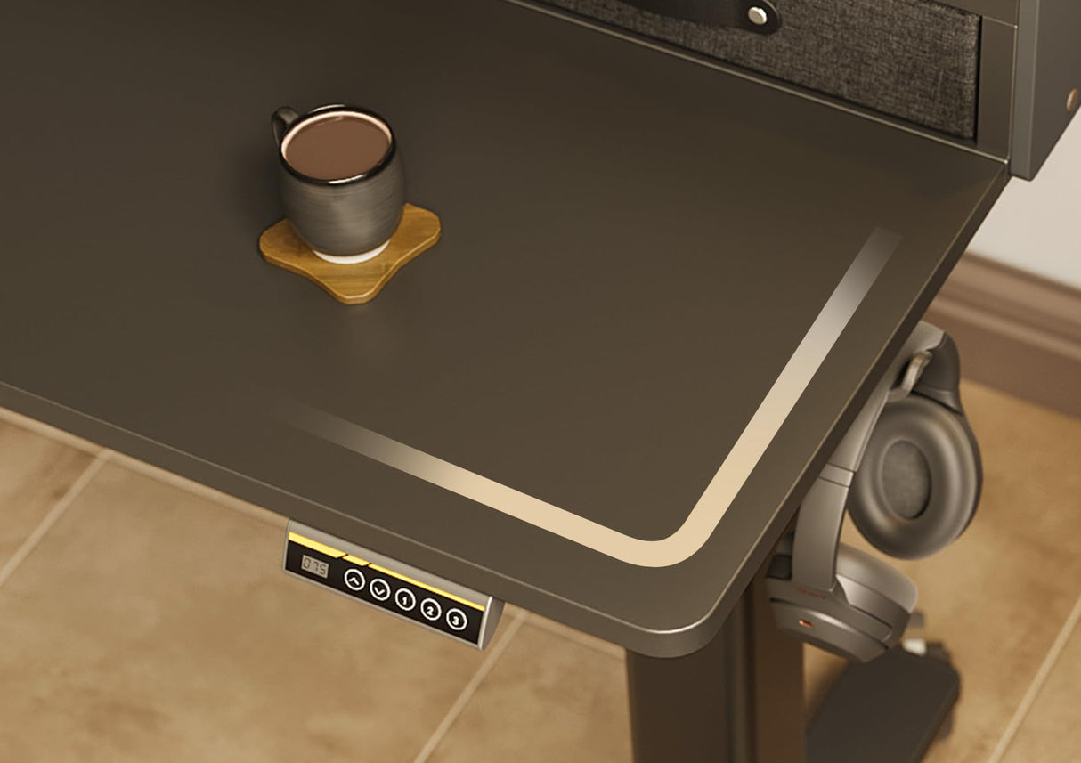 Standing Desk with Drawers, 48 Inch Standing Desk Adjustable Height