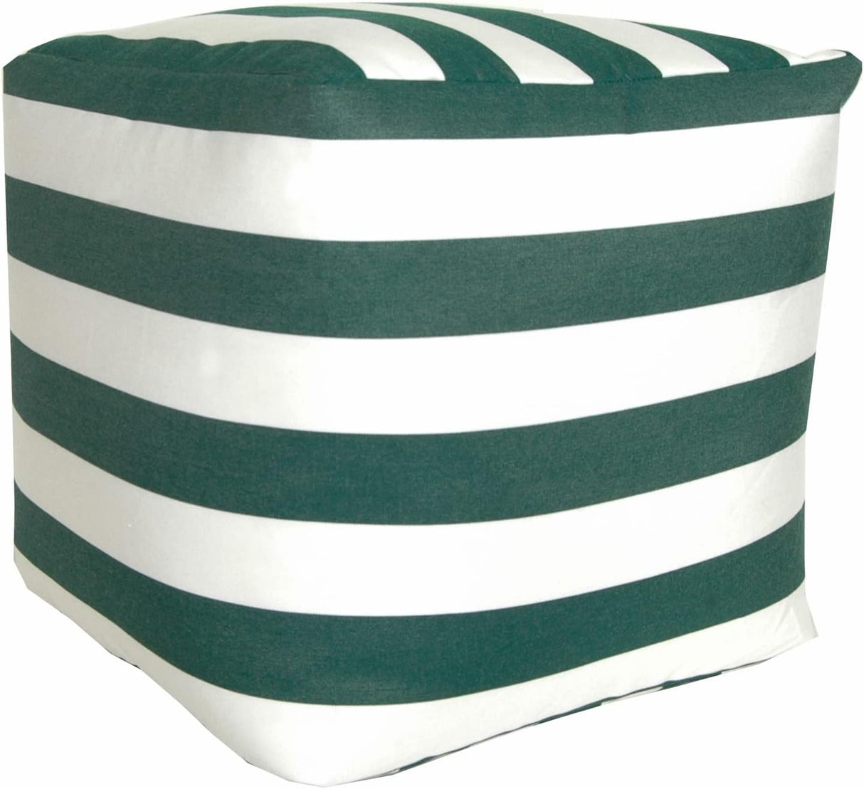 RULU Ottoman Outdoor/Indoor Sunbrella Bean Bag Pouf 19"x19"x18"H Maxim Forest Green, Large