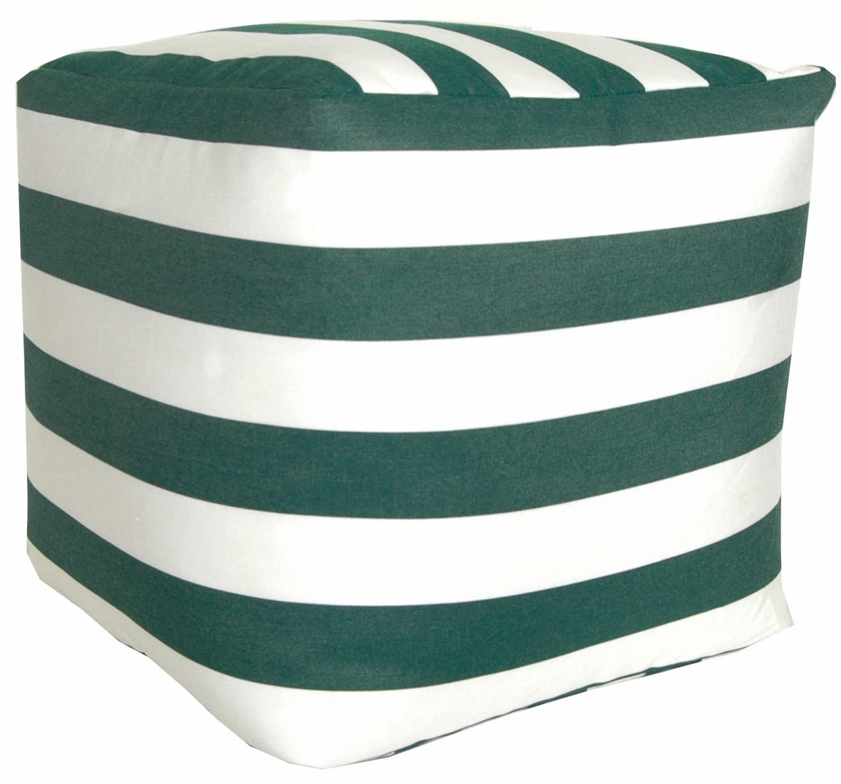 RULU Ottoman Outdoor/Indoor Sunbrella Bean Bag Pouf 19"x19"x18"H Maxim Forest Green, Large