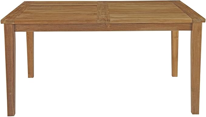 EEI-2717-NAT Marina Premium Grade A Teak Wood Outdoor Patio, 72" Dining Table