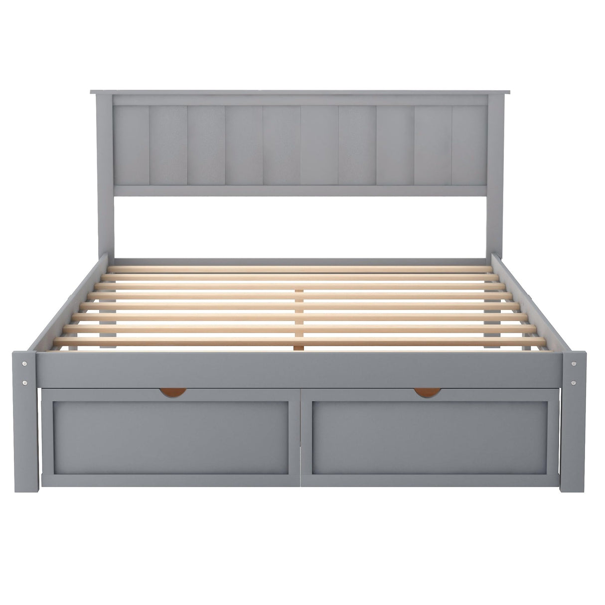 Full Size Platform Bed with Under-Bed Drawers
