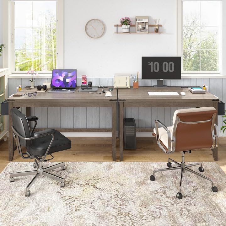 Computer Desk, Small Desk with Power Outlet, Home Office Desks, Study Desks