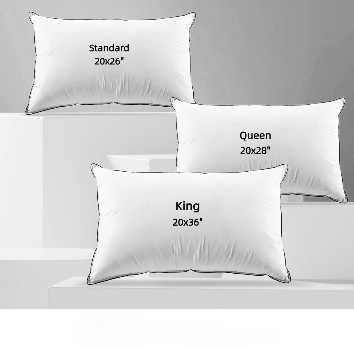 Down Pillow,Premium Goose Down Pillows King Size for Neck Pain Relief