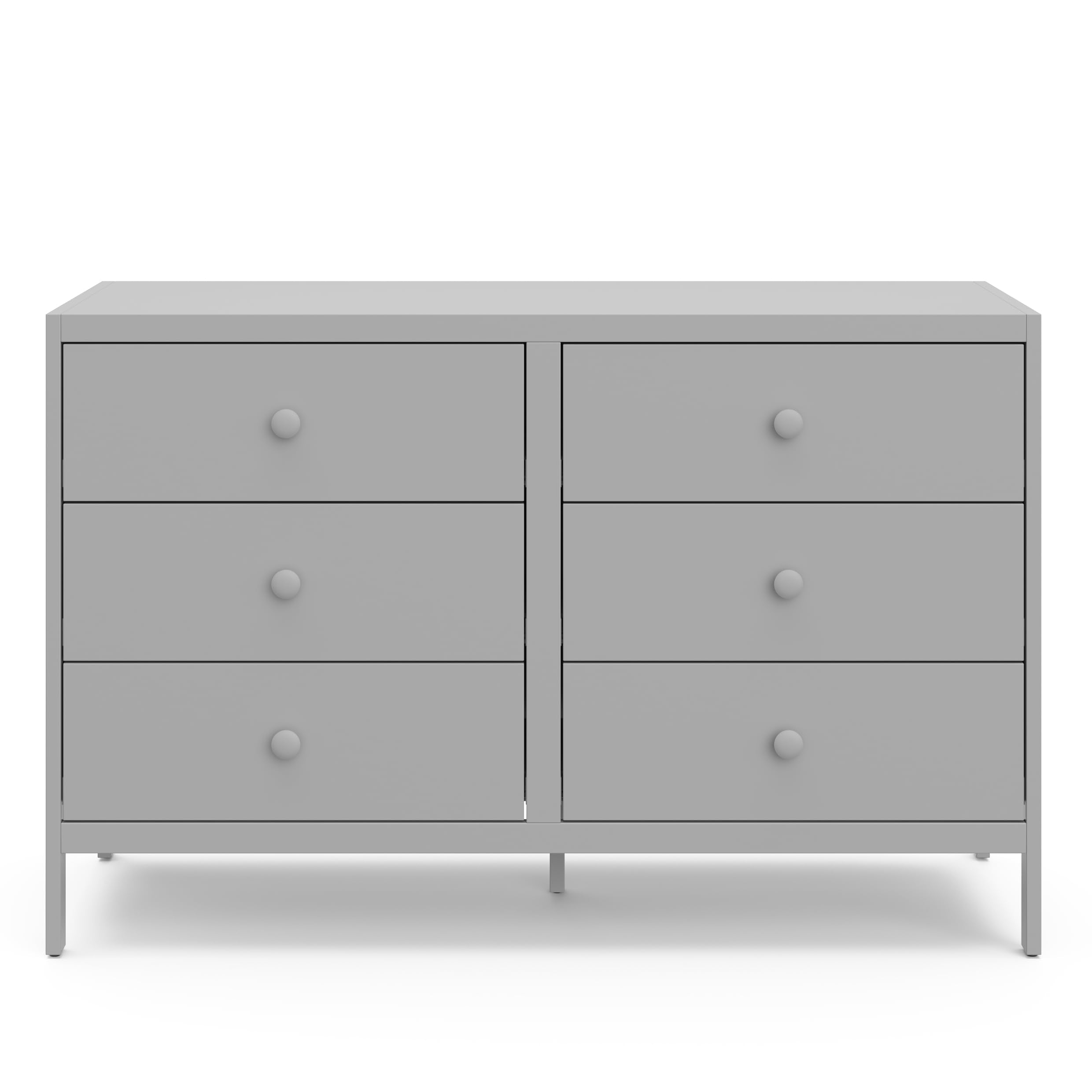 Theo 6 Drawer Dresser (Pebble Gray) - GREENGUARD Gold Certified, Interlocking Drawer