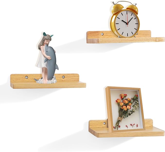 Small Floating Shelf,5 x 8.5 Inch,Set of 3 Small Wall Shelf for Bedroom Living Room