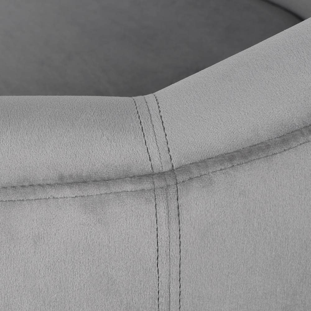 Living Room Chair, Velvet Accent Upholstered Barrel Sitting Chair with Armrest and Low