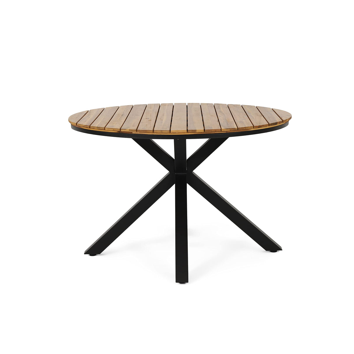 317025 Soto Dining Table, Teak + Black