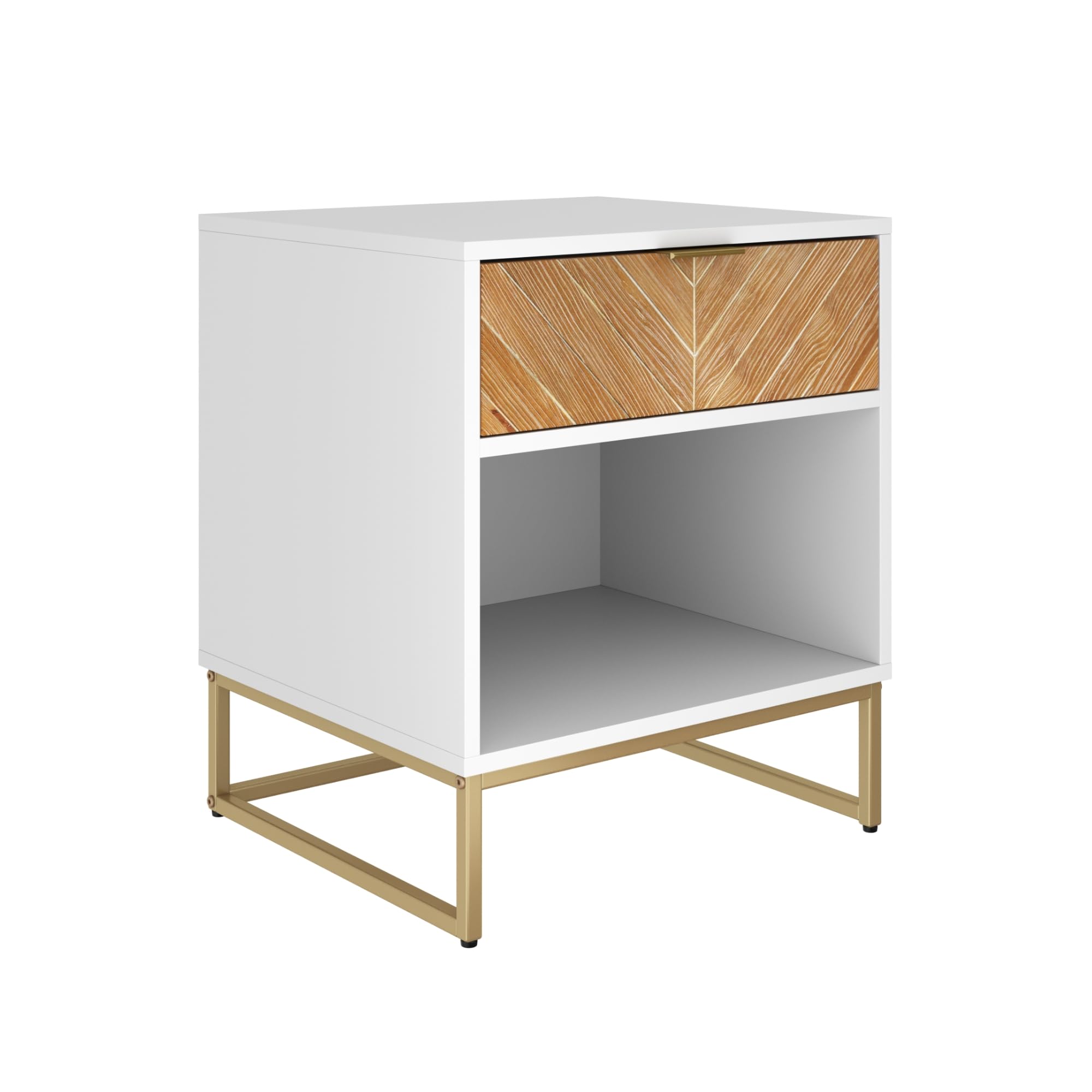 Kensi Nightstand Side Accent or End Table with Storage