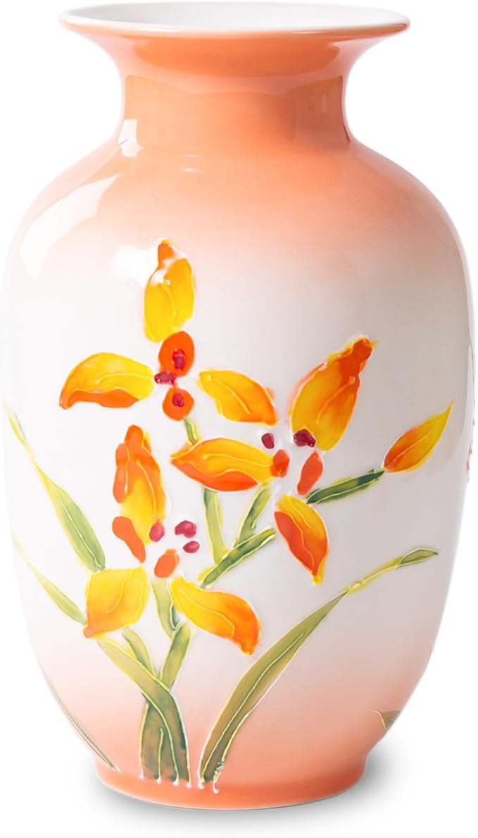 Ceramic Vase for Home Decor, Hand Painted Modern Vase Decor, Home Decorative Vase