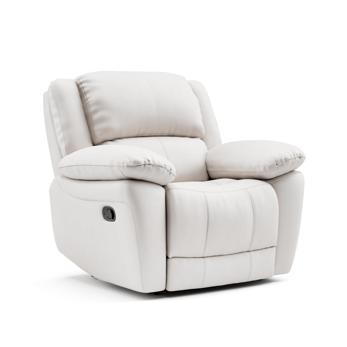 America Sorin Modern 3-Piece Leather Recliner Sofa Set with Pillow Armrests, Reclining