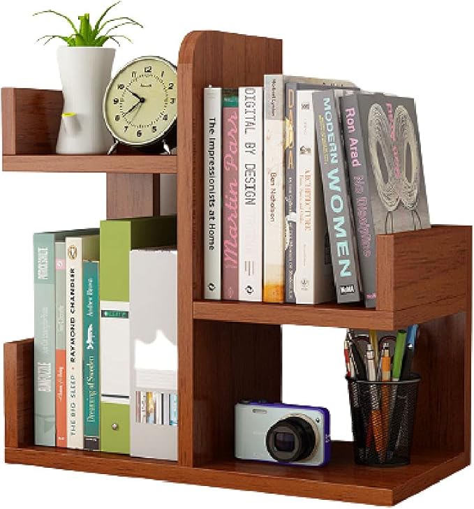 Small Bookshelf Desktop Office Home Shelf Table Student Simple Bookcase