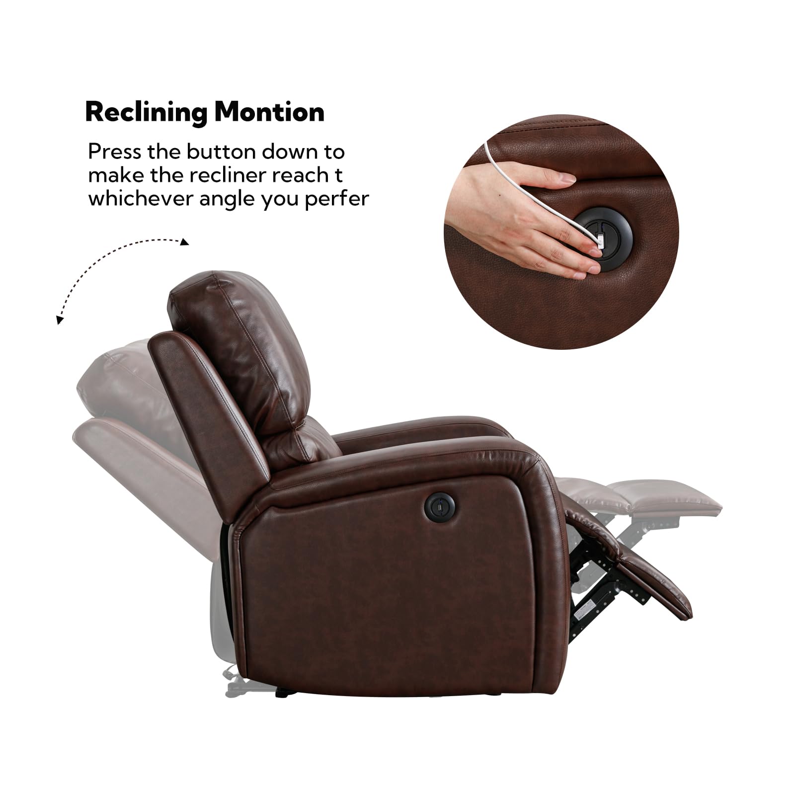 StoneCraft Phoenix Power Recliner Chair – Ergonomic Backrest, Footrest & High-Density Cushioning