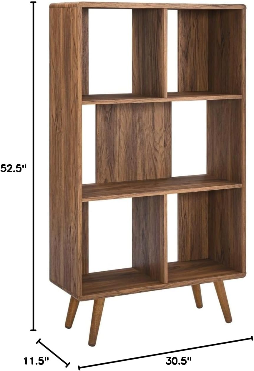 EEI-5743-WAL Transmit 31" Wood Bookcase, Walnut