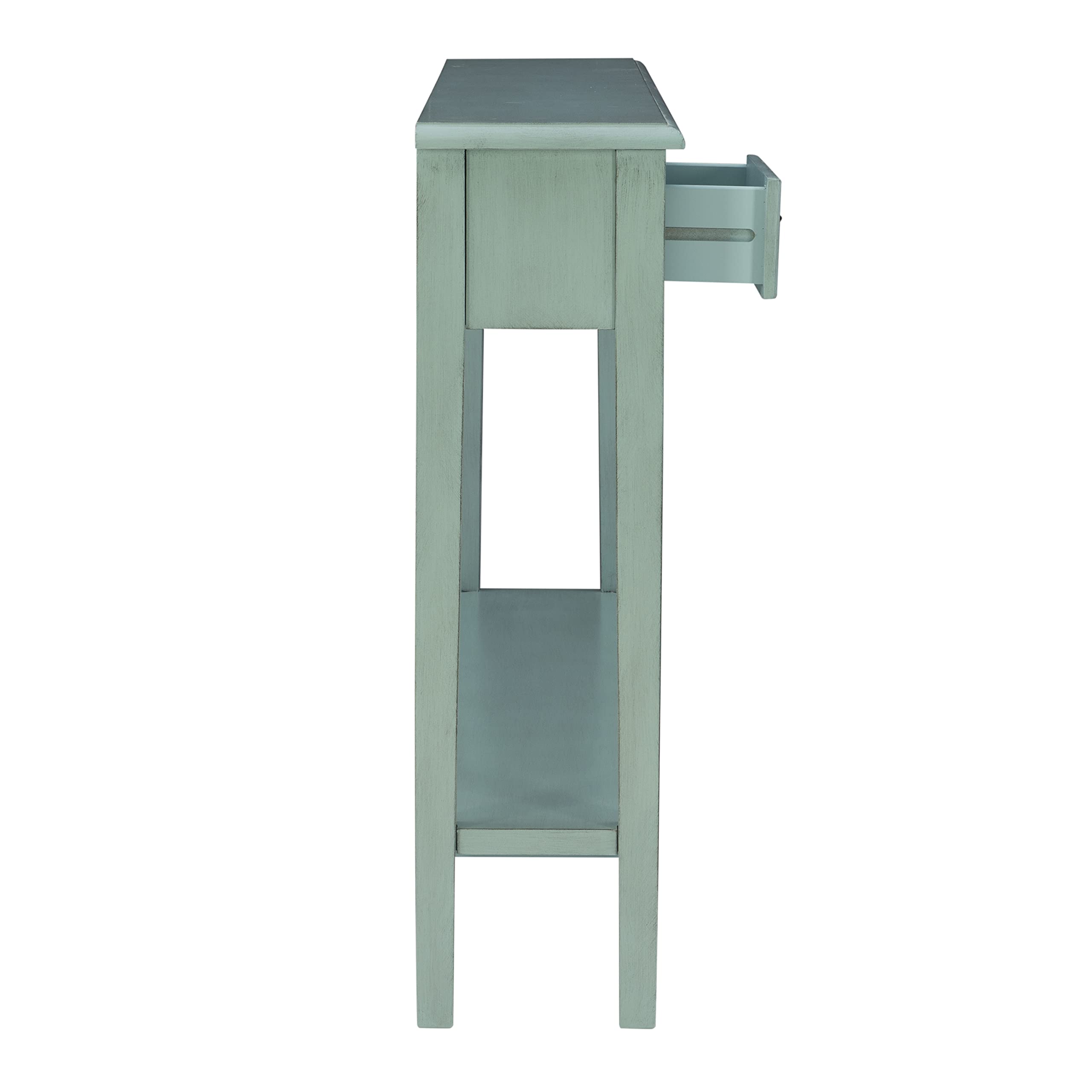 Furniture Sadie Long Console Table, Teal