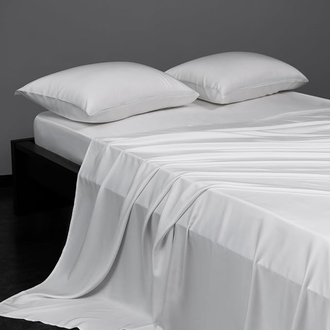 Queen Sheet Set, Rayon Derived from Bamboo, Cooling Sheets, Deep Pocket Up to 16",