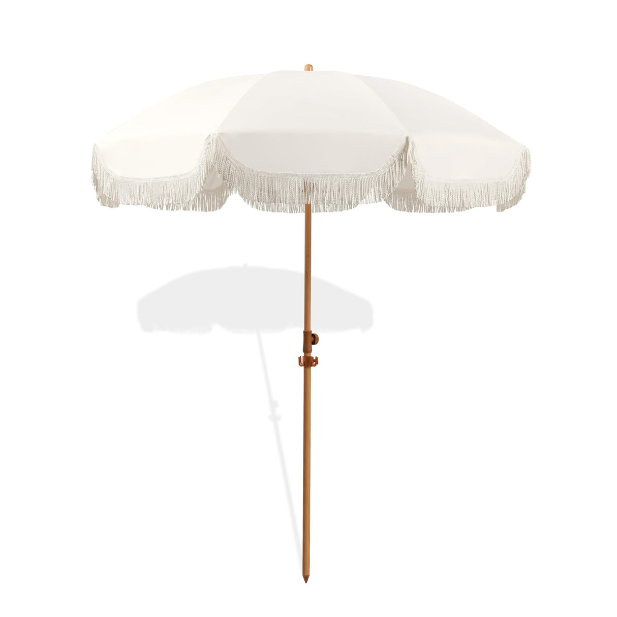 6.5ft Patio Umbrella with Fringe, Beach Umbrella, Fringe Umbrella Outdoor Patio