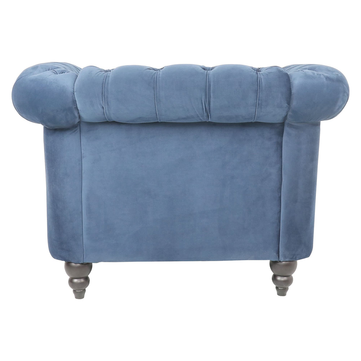 Velvet Chesterfield Chair, Mid-Century Modern Single Sofa Chair