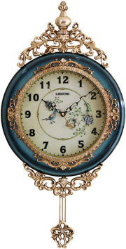 Elegant, Traditional, Decorative, Hand Painted Modern Grandfather Wall Clock Fancy