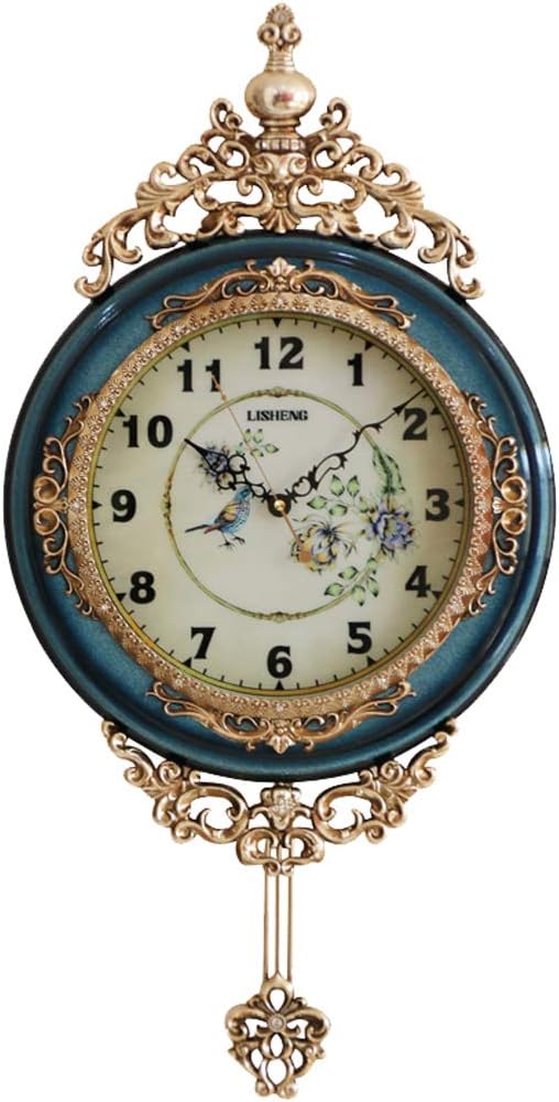 Elegant, Traditional, Decorative, Hand Painted Modern Grandfather Wall Clock Fancy