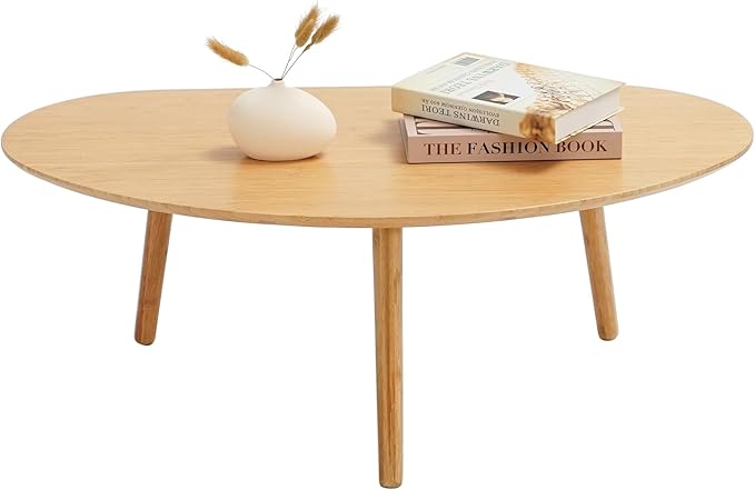 Small Oval Coffee Table Mid Century Modern for Living Room