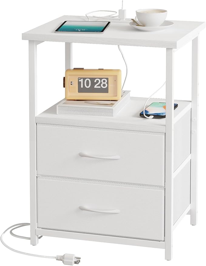 Night Stand with Charging Station, Nightstand
