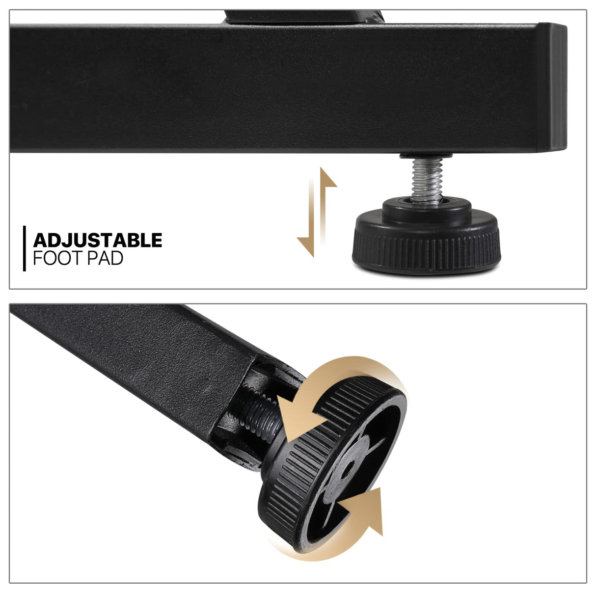 L Shaped Gaming Desk Computer Corner Table with Metal Frame, L Desk Workstation for Home Office, Space-Saving, Black