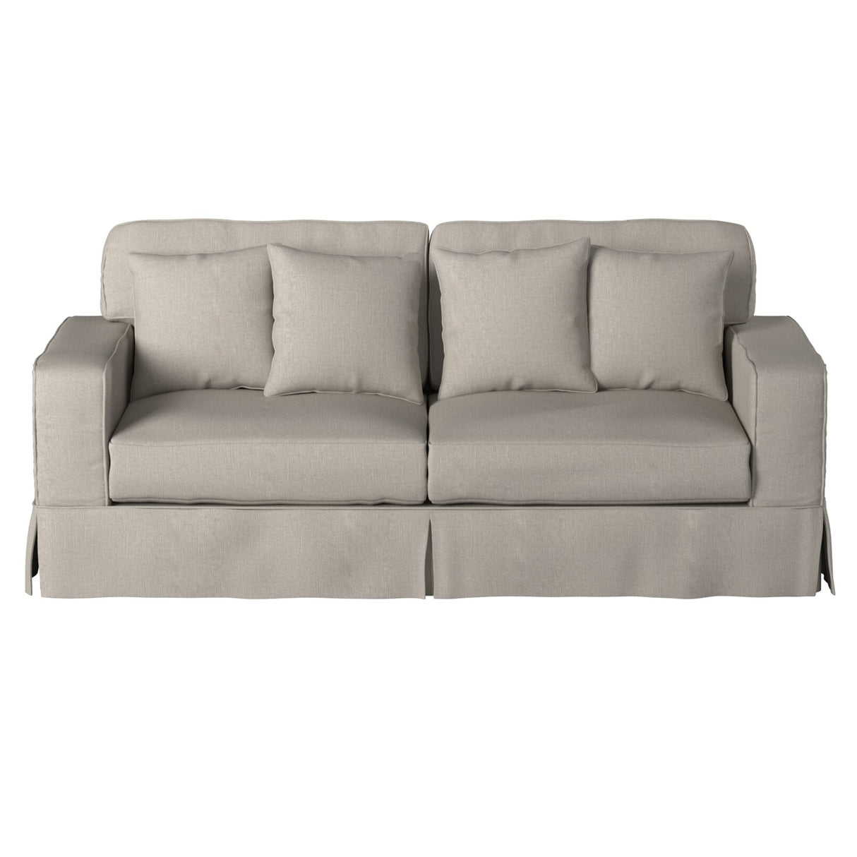 Americana Slipcovered Sofa, 88", Light Gray