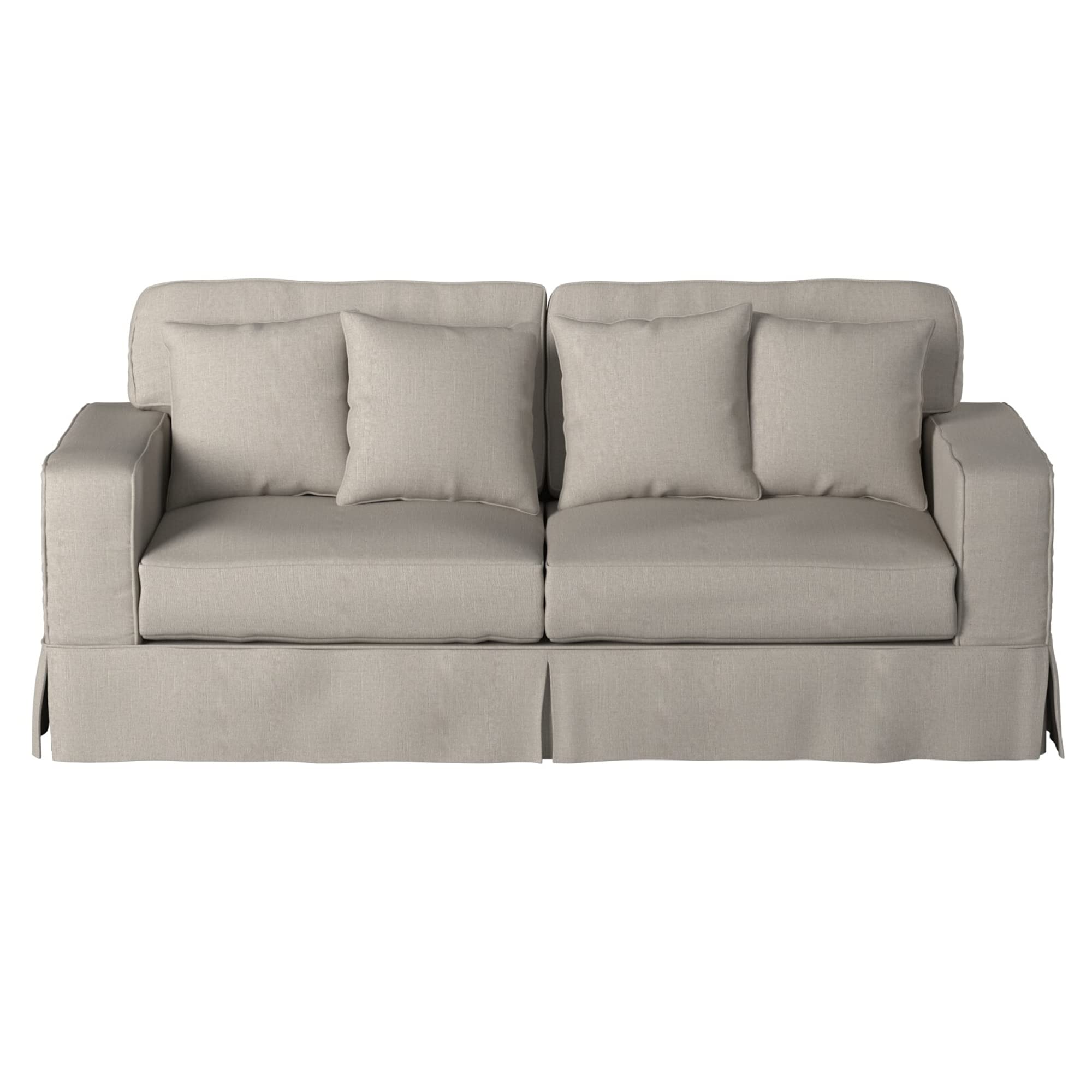 Americana Slipcovered Sofa, 88", Light Gray