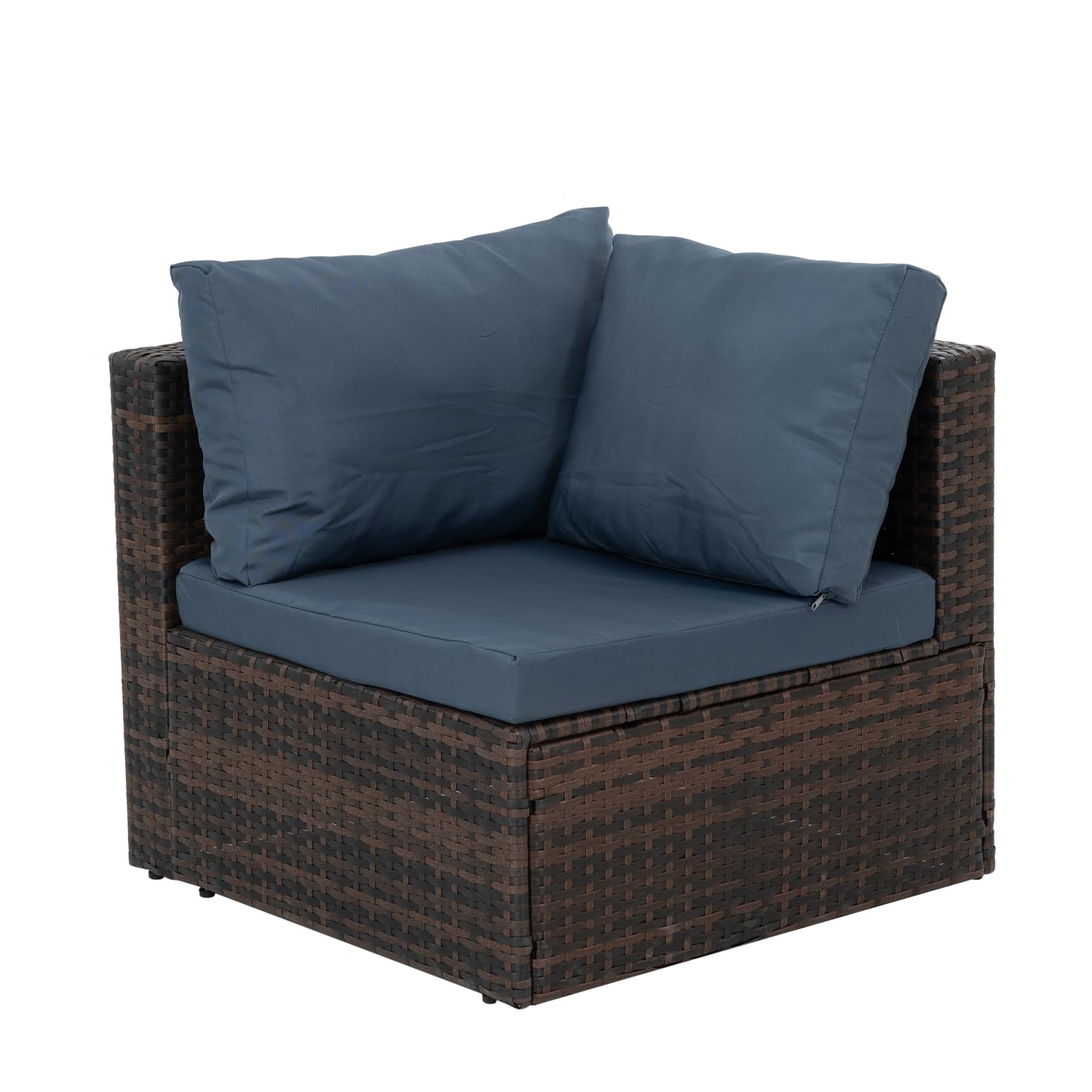 Patio Furniture, Outdoor Furniture, 5-Piece Wicker Furniture Set with Tempered Glass Coffee