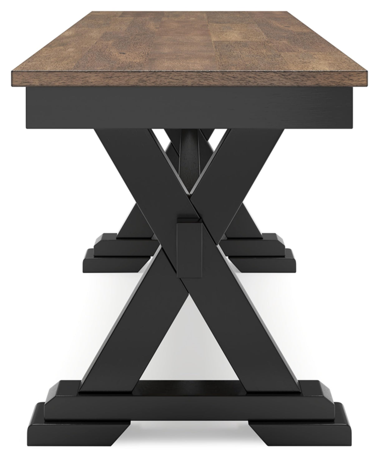 Wildenauer 50" Dining Bench Dark Brown & Black