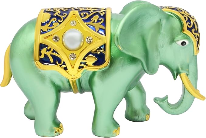 White Luck Elephant Family Prosperity Blessing to Couple Amulet Statue Home Decor