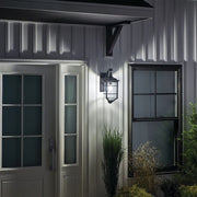 Royal Marine 18.25" 1 Light Outdoor Wall Light with Clear Seeded Glass in Distressed Black