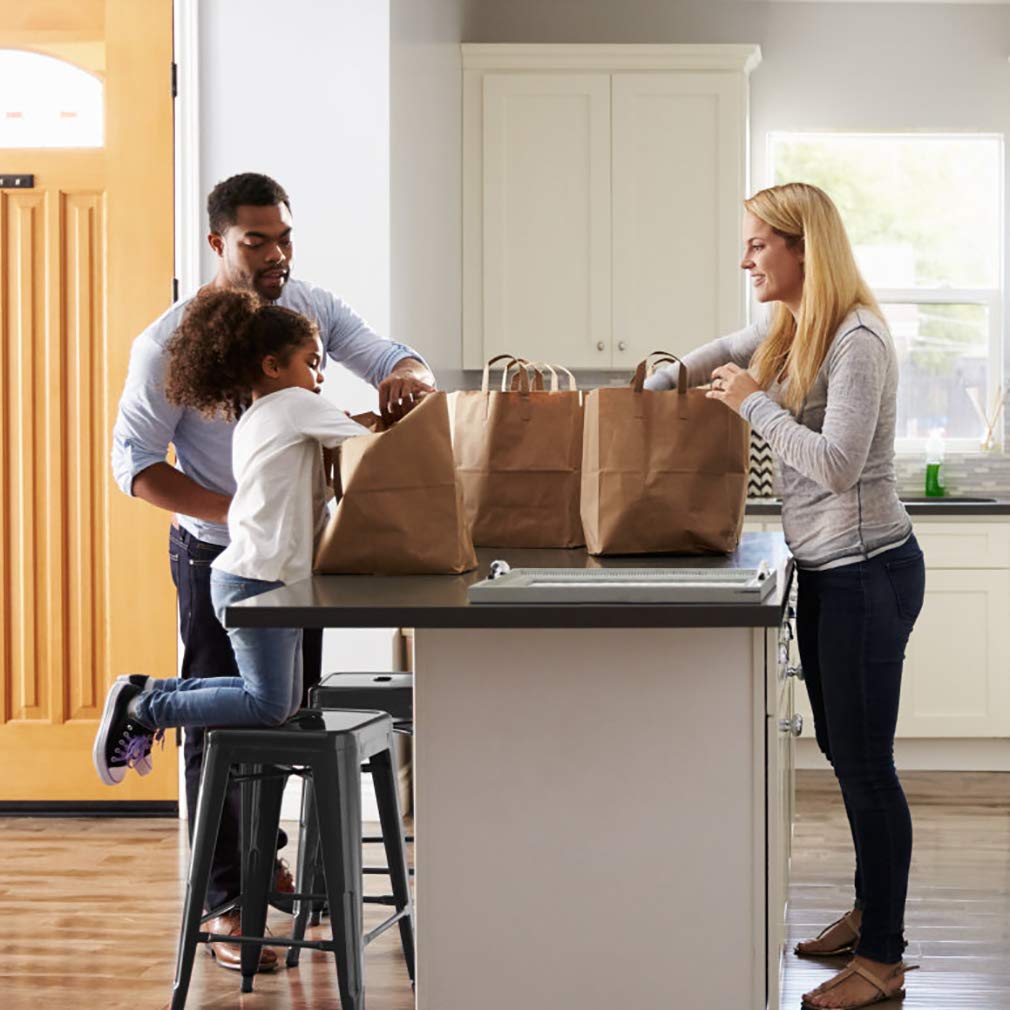 Bar Stools Set of 4 Counter Stool Metal Bar Stools 30 Inches Height Industrial Bar Chairs