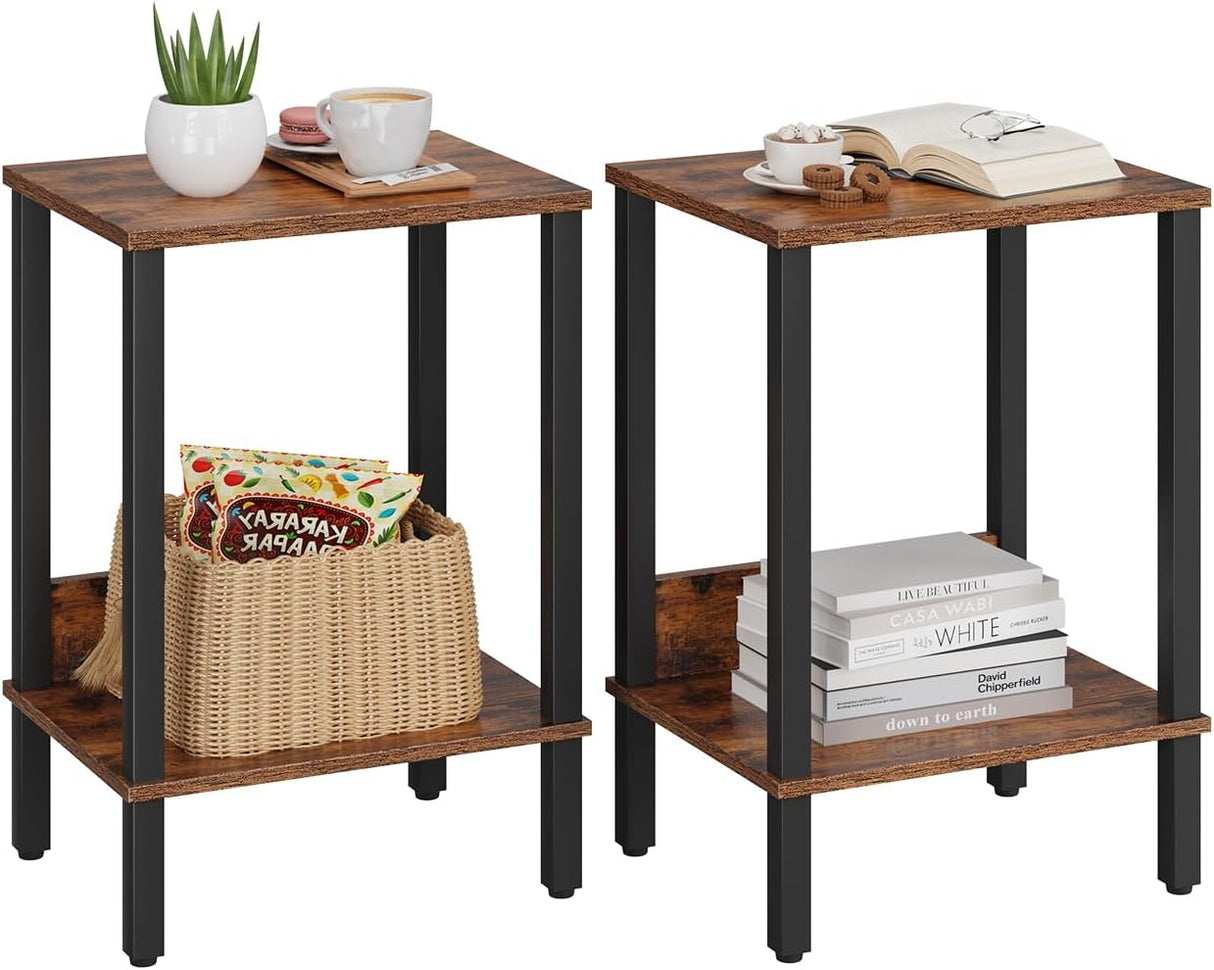 Set of 2 End Table, Side Table, Nightstands