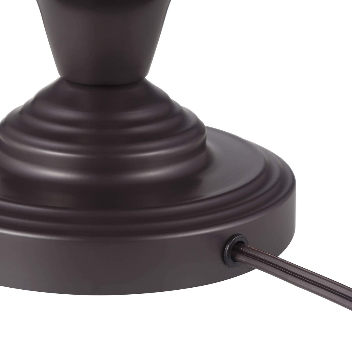 Traditional Table Lamps Set of 2 - 26" Dark Bronze Candlestick with White Drum Shade