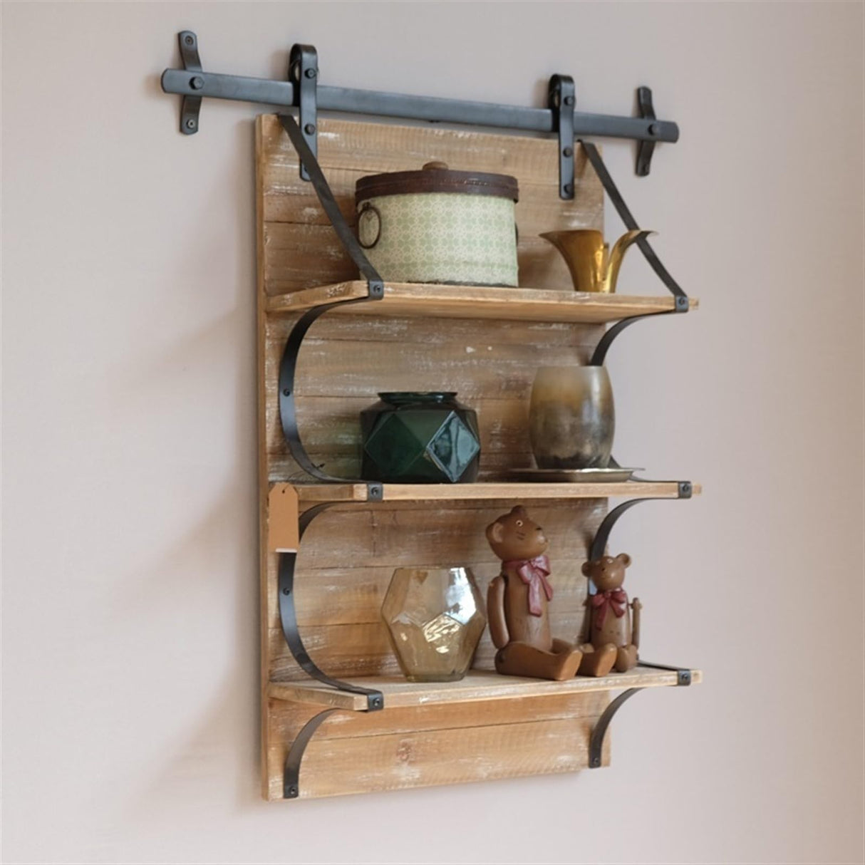 Floating Shelves Rural Solid Wood Shelving, Terrace Garden Layout Flower Shelving