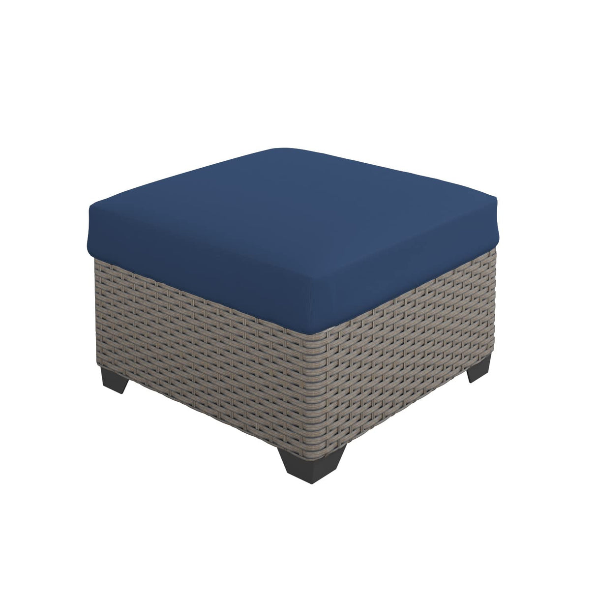 Florence 7 Piece Outdoor Wicker Patio Furniture Set, Navy