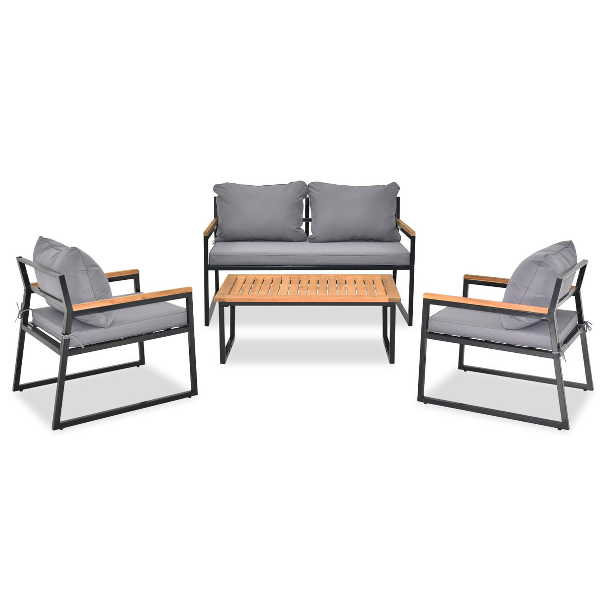 4 -Piece Outdoor Patio Furniture Set with Coffee Table, Patio Conversation Set