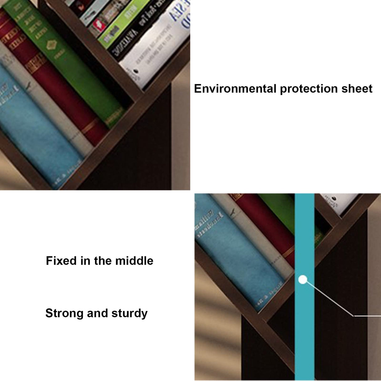 Tree Shelf, Tree-Shaped Standing Shelf, Bookshelf Standing Shelf, Small Footprint and Large Capacity Multi-Layer Design, for Living Room, Bedroom, Study (Color : Pink)